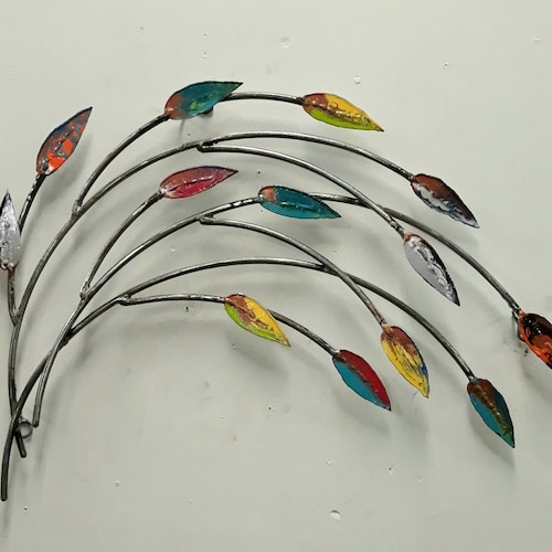 Metal Tree Sculpture Wall Decor Handmade Welded Hand Etsy