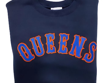 Queens Navy Crewneck Sweater