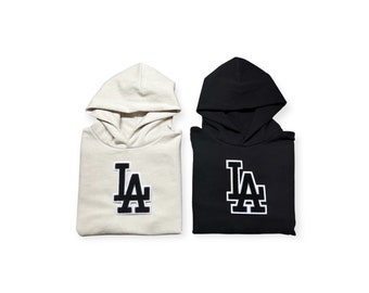Los Angeles  Embroidered Chenille Hoodie Boxy Fit