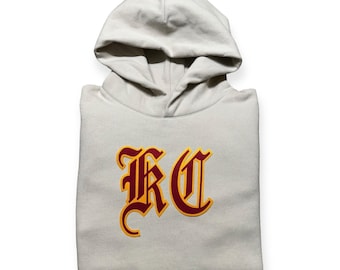 Kansas City Embroidered Tackle Twill KC Hoodie Boxy Fit