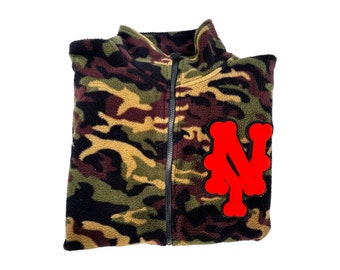 Camouflage New York metropolitans zipper jacket