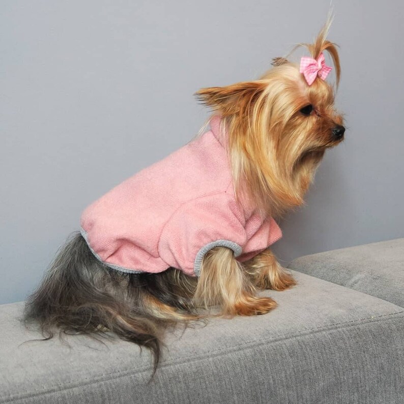 Pink Dog Sweater Pink Dog Clothes Small Dog Clothing Dog Etsy