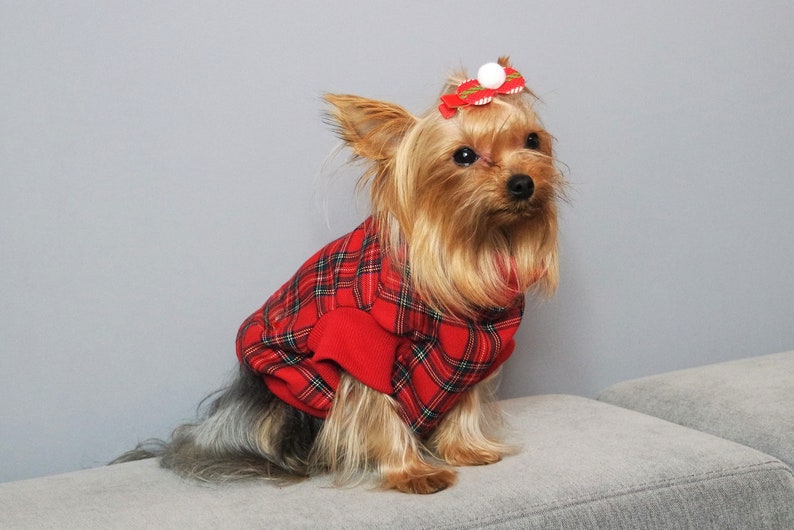 Buffalo Plaid, Dog Sweater, Dog Jacket, Plaid Dog Shirt, Plaid Dog