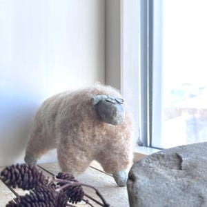 Woolly Scholar – Adorable Handcrafted Carmel Sheep Decor
