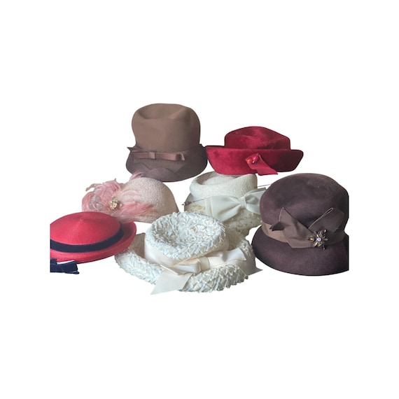 Lot of Vintage 1940s/1950s Women's Hats Glenover Pinehurst New