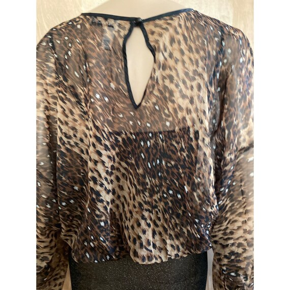 BLANCHE for I Magnin Animal Print Sheer Sequin Bo… - image 5