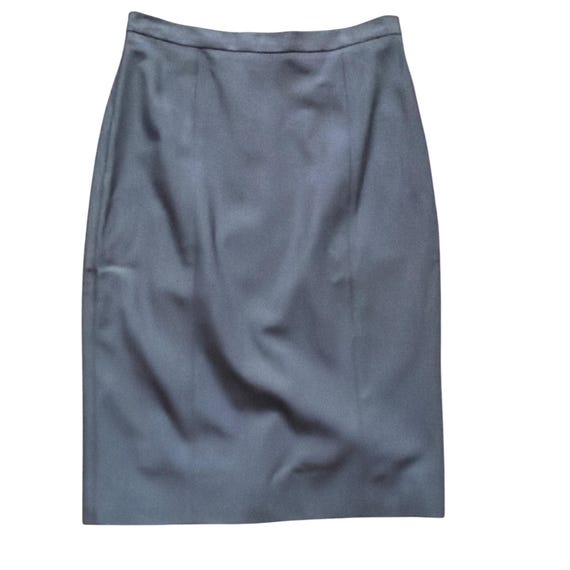 Dolce & Gabbana, Vintage Dolce & Gabbana Black Wool Knee Length Skirt Leopard Lining Sz IT38