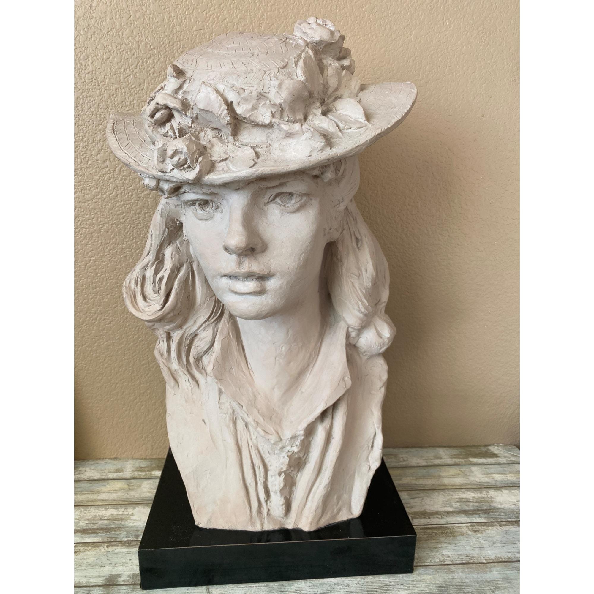 Austin Productions Rodin 1979 Woman Bust Young Girl With Roses on