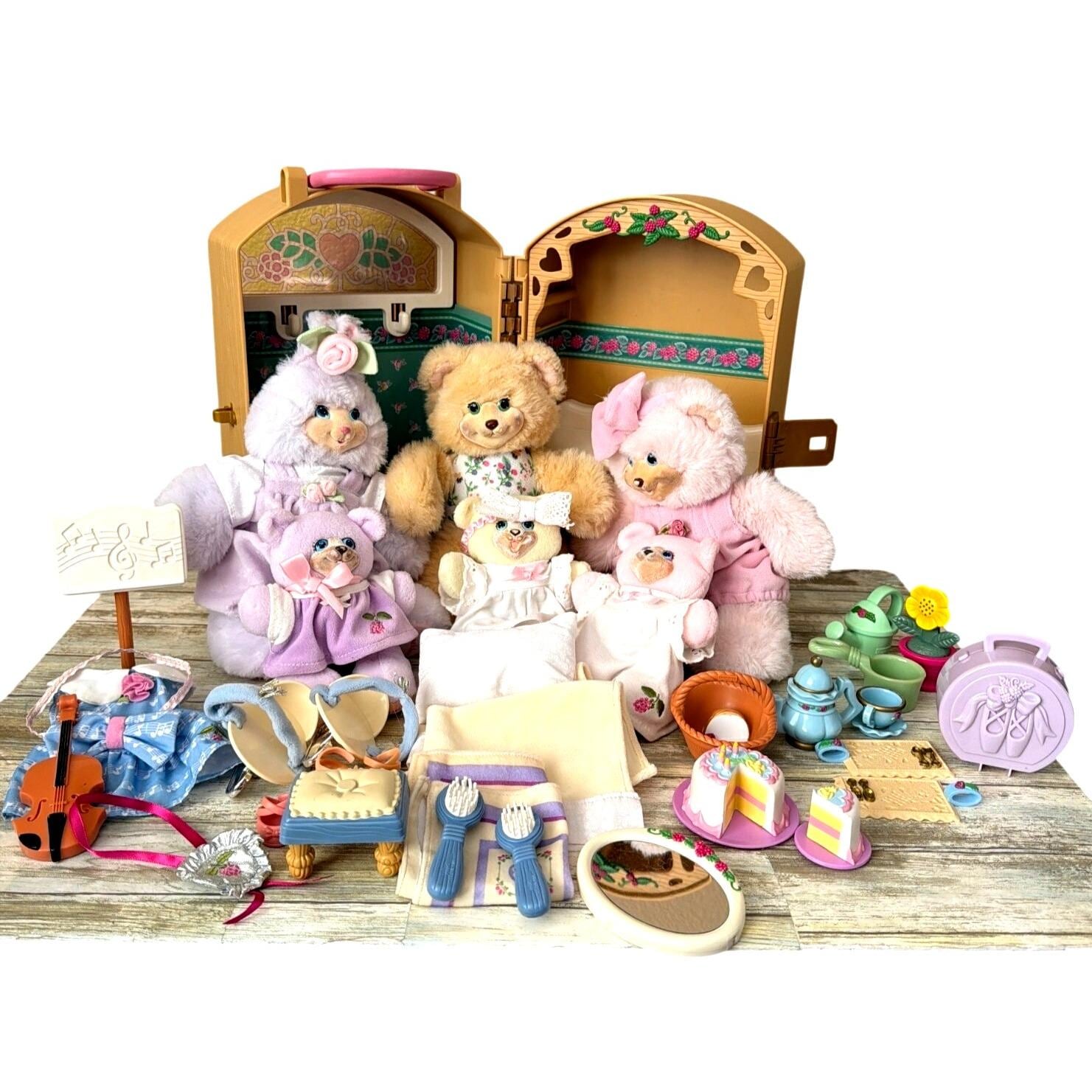 Vintage Briarberry Bears Woodland House Playset Family Lot W/ 35+