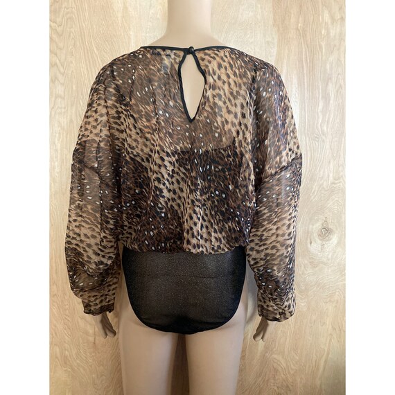 BLANCHE for I Magnin Animal Print Sheer Sequin Bo… - image 3