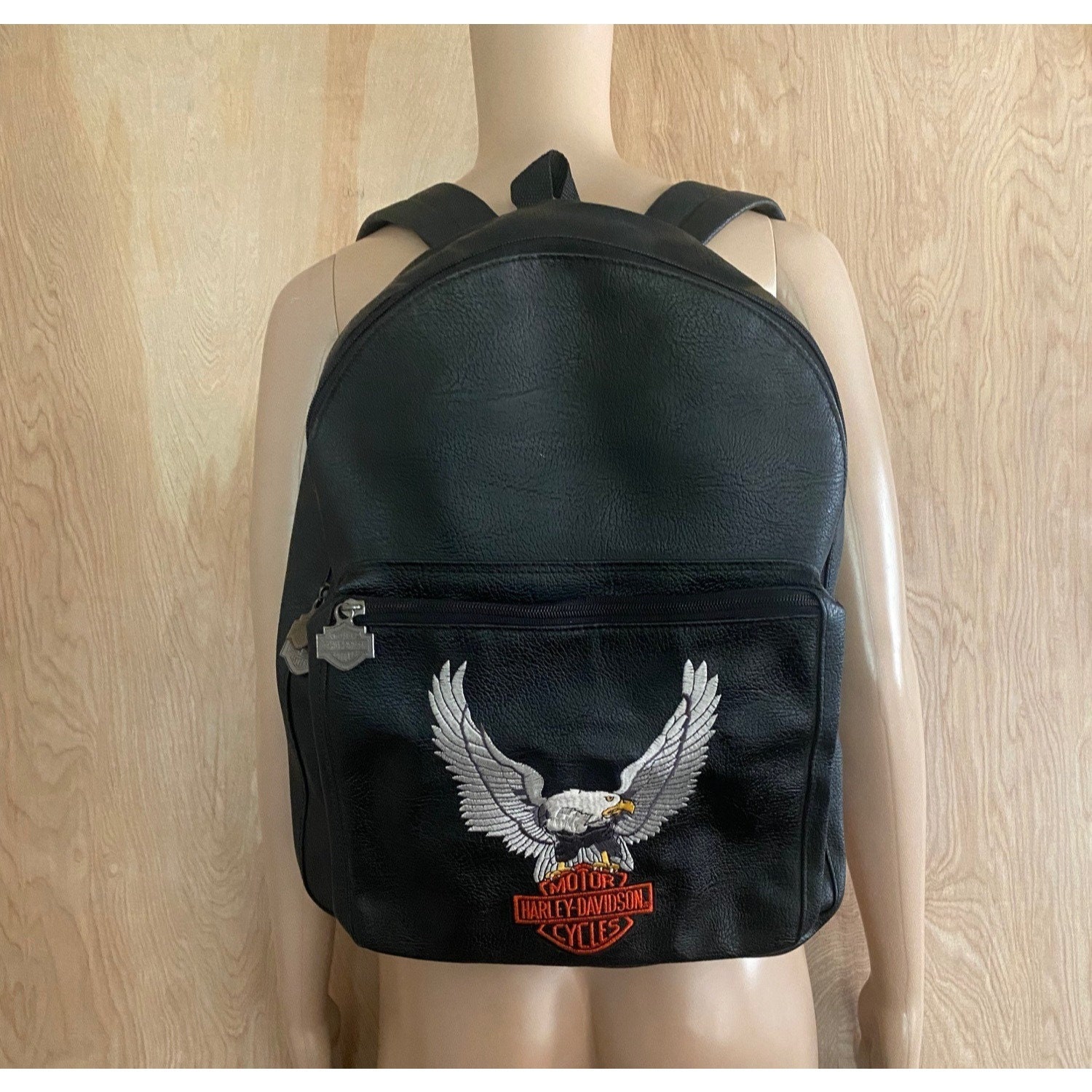 Harley davidson cheap leather backpack