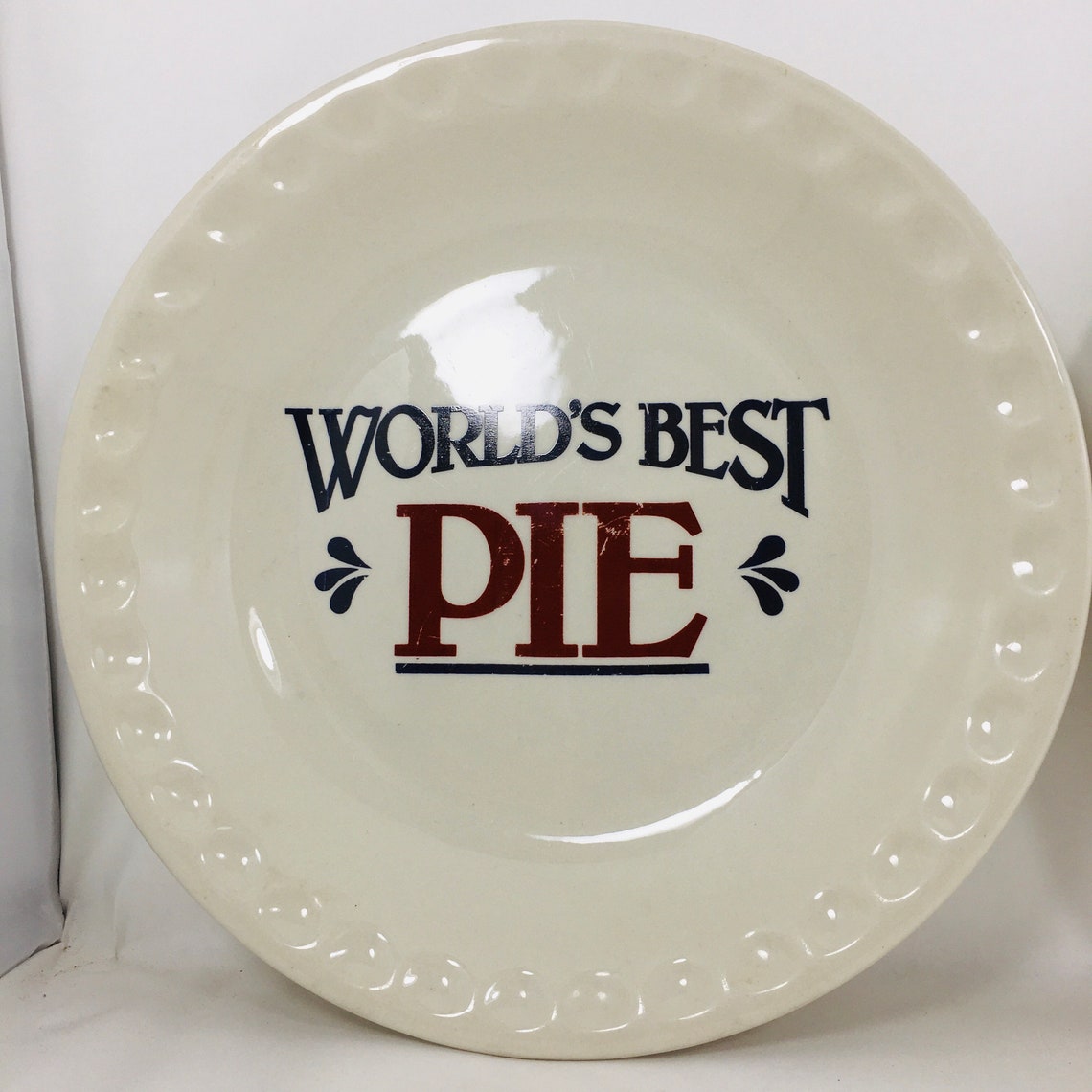 Worlds Best Pie Plate Mt Clemens Pottery Etsy