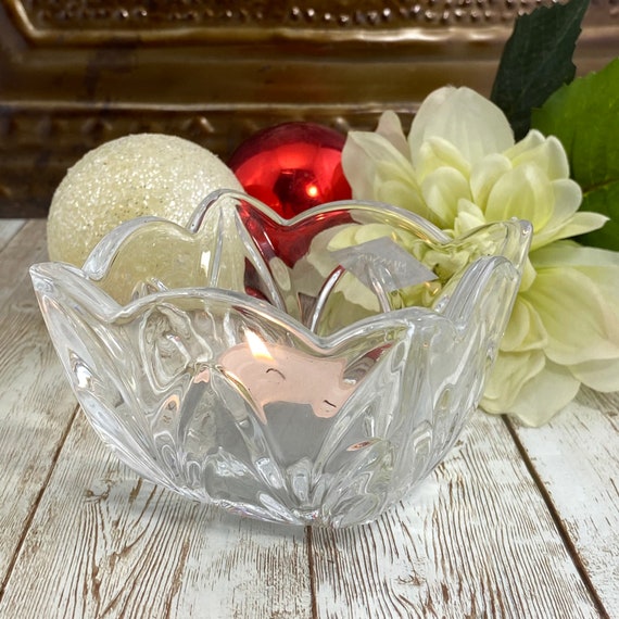 Shannon Crystal Square Candy Bowl Candle Holder Dish - Godinger