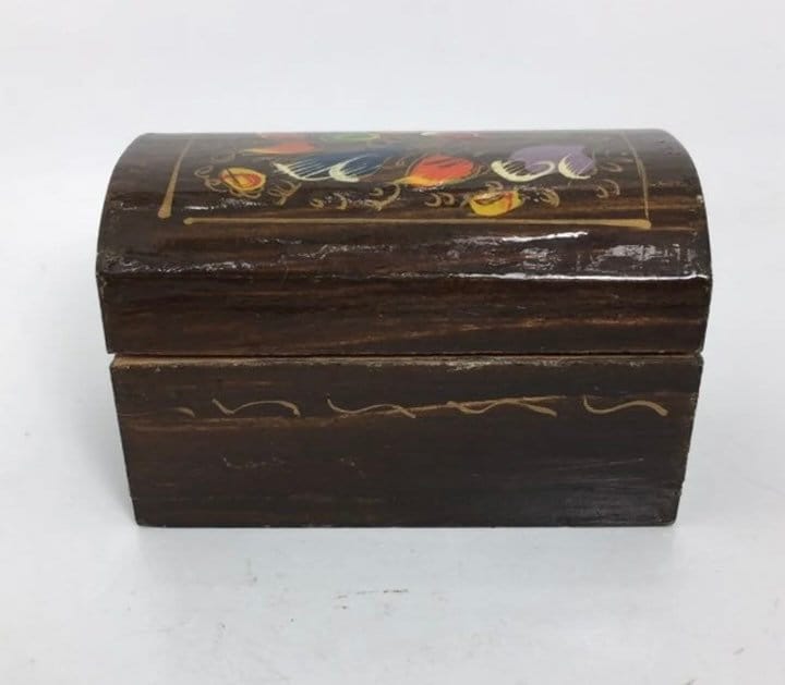Vintage Wooden Treasure Box Handcrafted Domed Wooden Box - Etsy