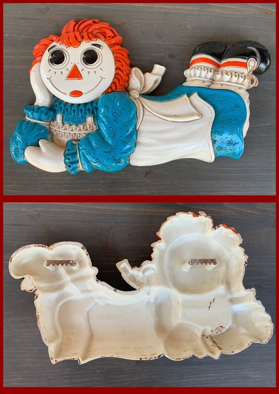 Vintage Raggedy Ann & Andy Wall Plaques 1977 Bobb Merrills