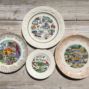 Collectible West Virginia Souvenir Plate, Homer Laughlin Collectible State Plate, vintage decorative wall plate