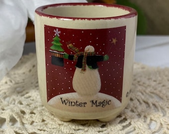 ポーランド食器　スノーマンキャンセルホルダー Papel Giftware クリスマス スノーマン キャンドルホルダー ホリデー