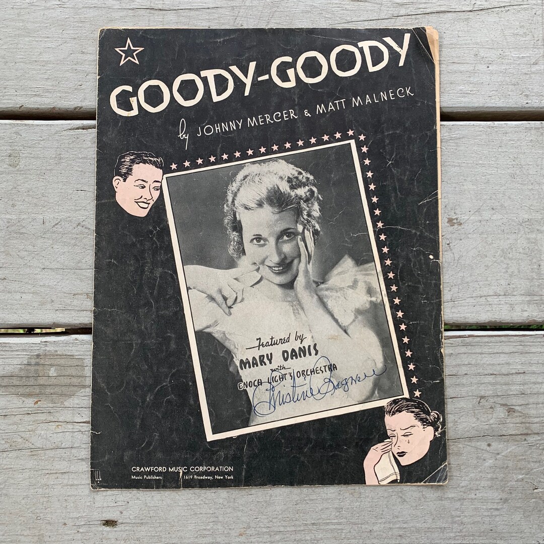 Vintage 1930s Sheet Music GOODY GOODY Sheet Music for Voice and Piano