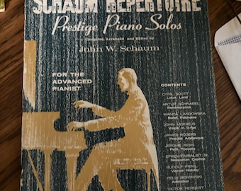 Schaum Repertoire Prestige Piano Solos for the Advanced Pianist Sheet Music Book