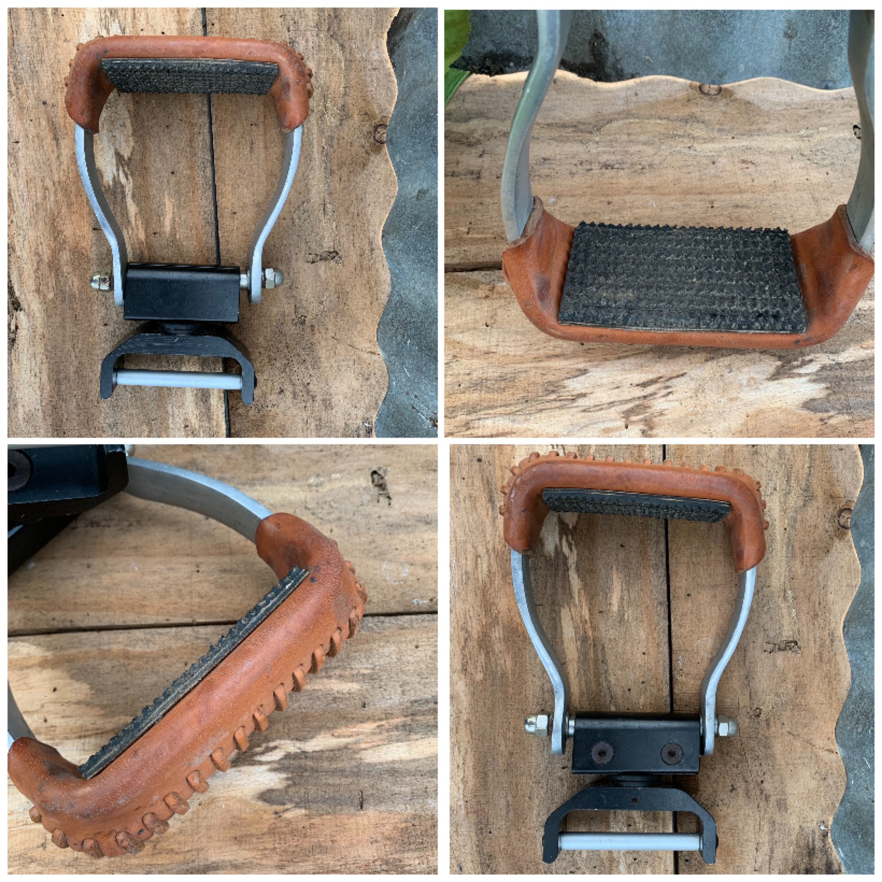 Étriers De Selle Western Vintage En Acier Inoxydable - Forme Cloche - Argenté