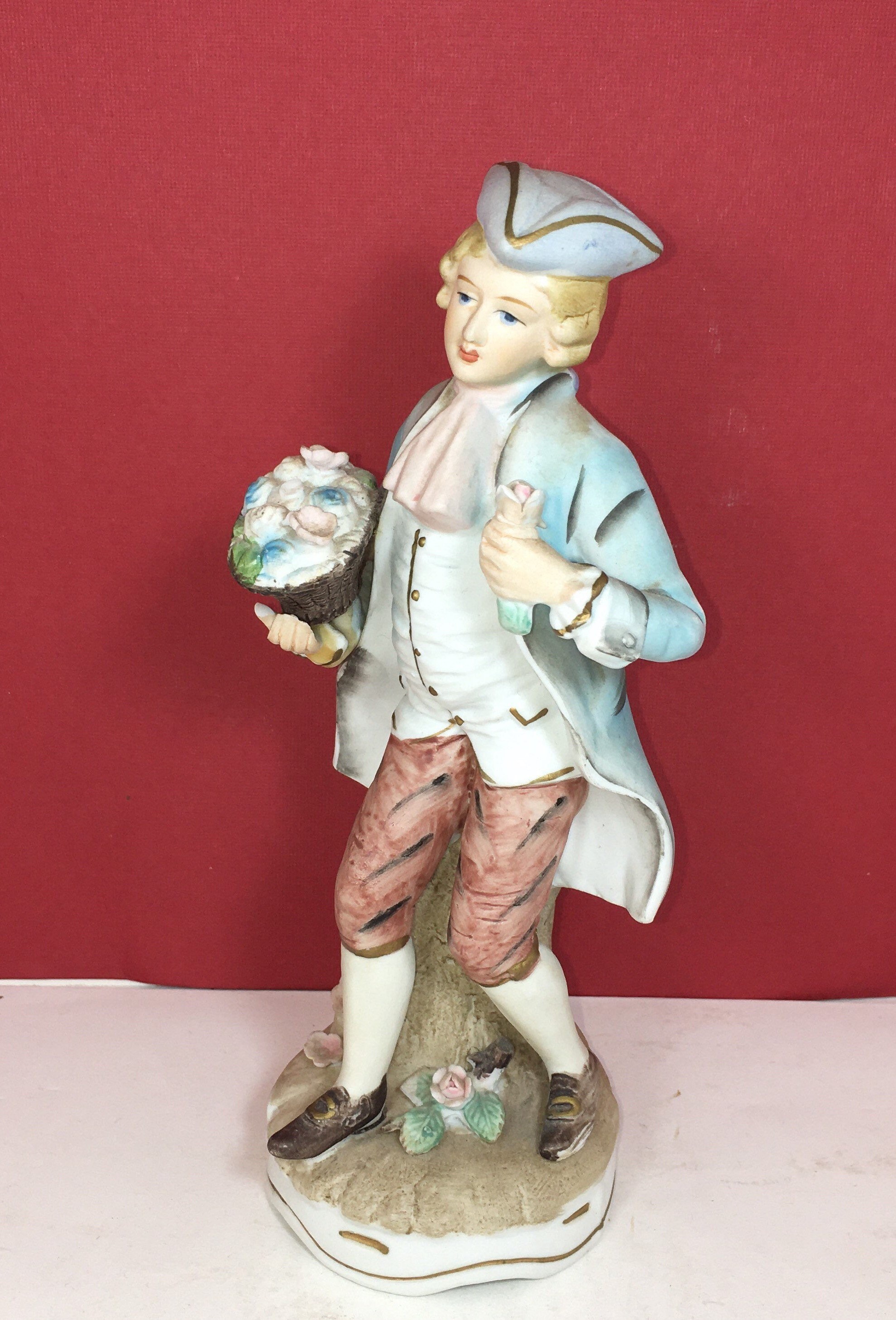 Vintage Ardco Porcelain Figurine Set Man and Woman Picking Etsy