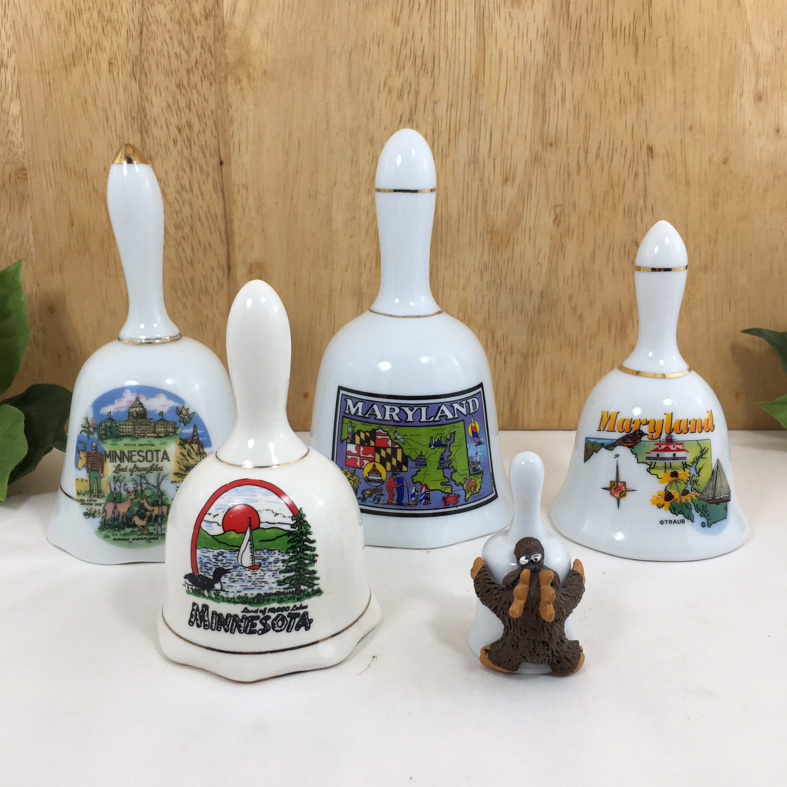 Bell, Vintage Hand Bell, State Souvenir Bell, Maryland Bell