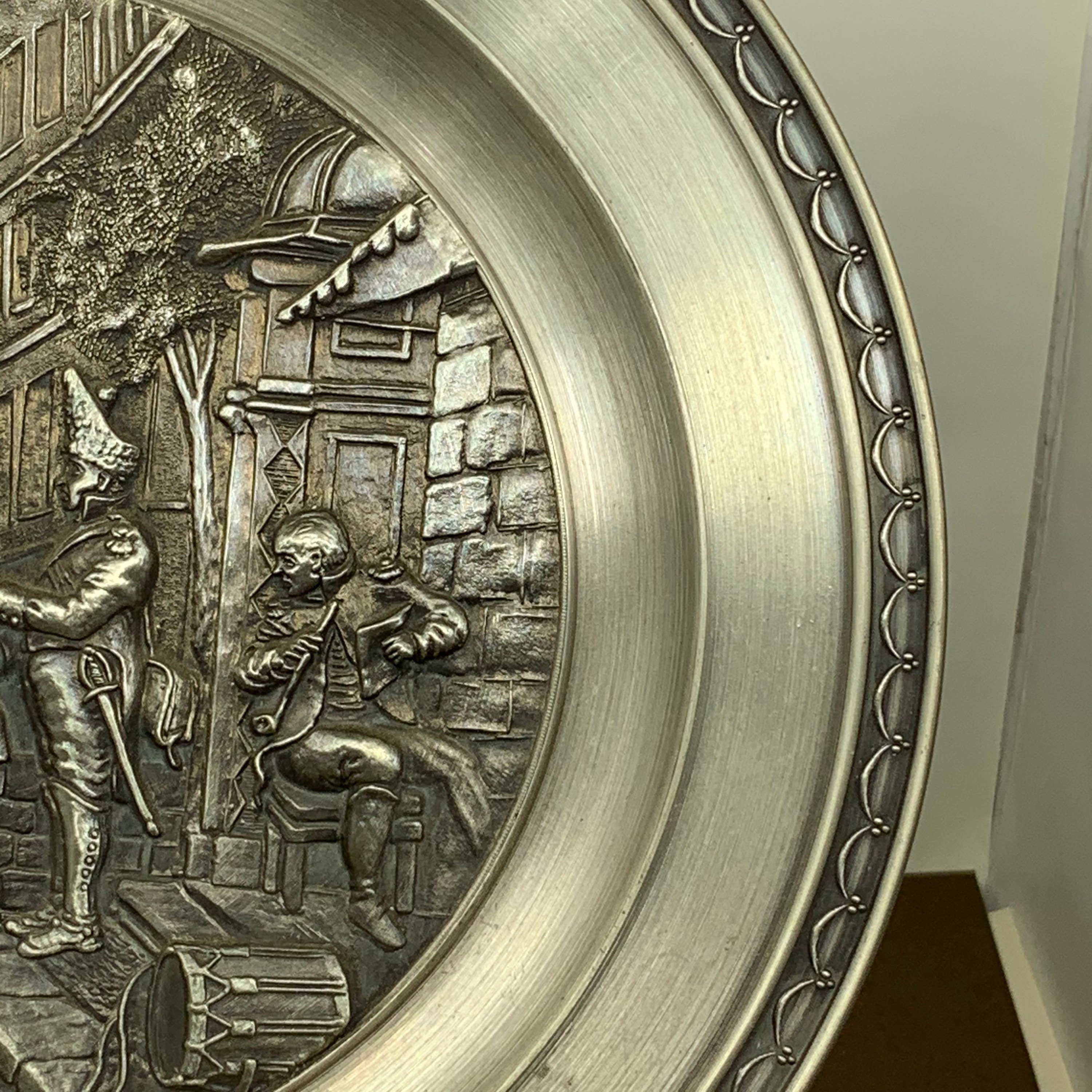 SKS ZINN 95 Made in Germany Decorative Pewter Plate Etsy