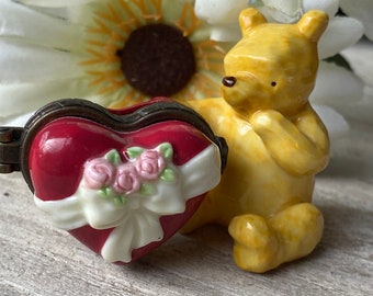 Classic Pooh Porcelain Heart Frame Trinket Box by Midwest of Cannon Falls, Valentine’s Day Gift
