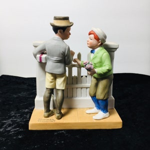 Norman Rockwell The Rivals Figurine Danbury Collectible Norman Rockwell Figurine