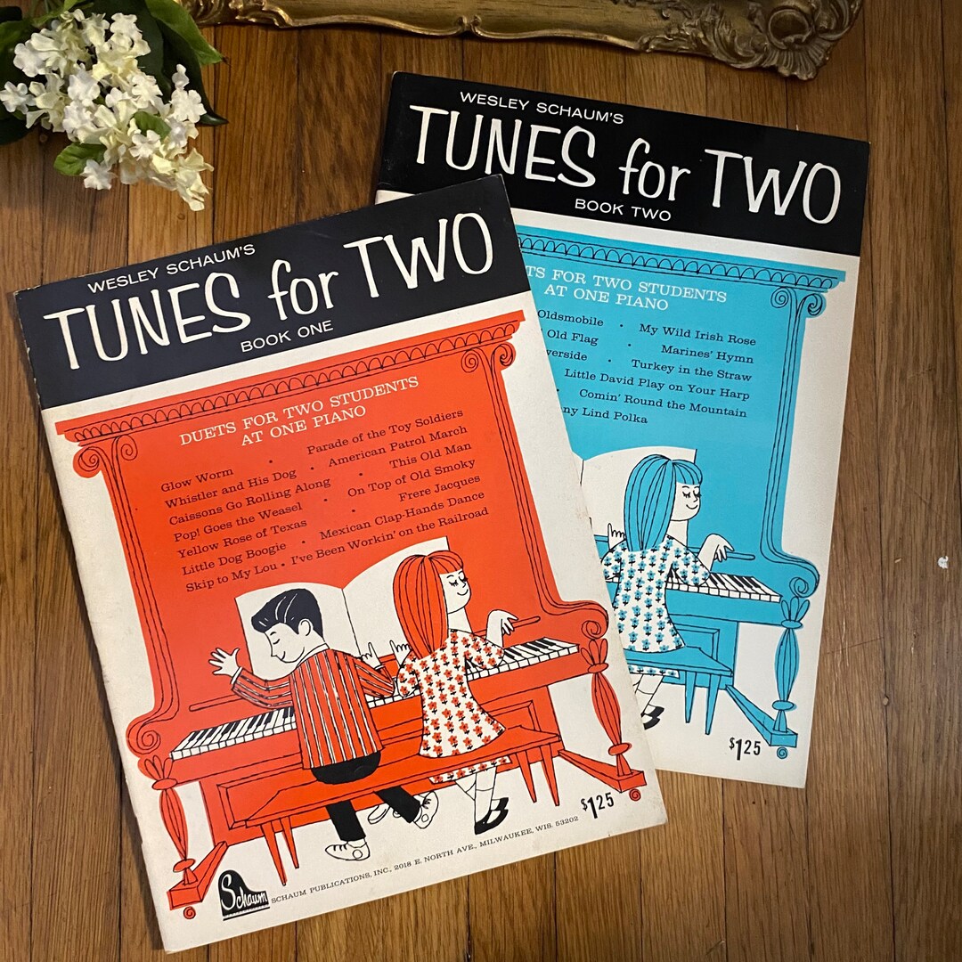 One Book Two Book Piano Lessons Tunes for Two Book One & Book Two by Wesley Schaum ...