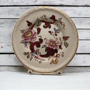 Keramik Teller, Mandalay Red Masons Ironstone Porzellan Untertasse England