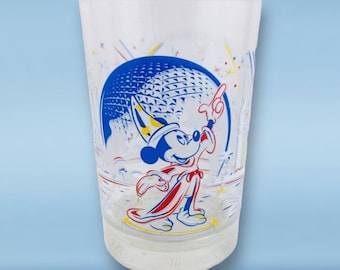 Vintage Disney World Onthoud de magische 25e verjaardag Fantasia Mickey Mouse glazen beker