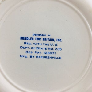 Vintage Bundles For Britain Plate Mfd by STEUBENVILLE Lions Brigade White Plate, Dieu Et Mon Droit image 7