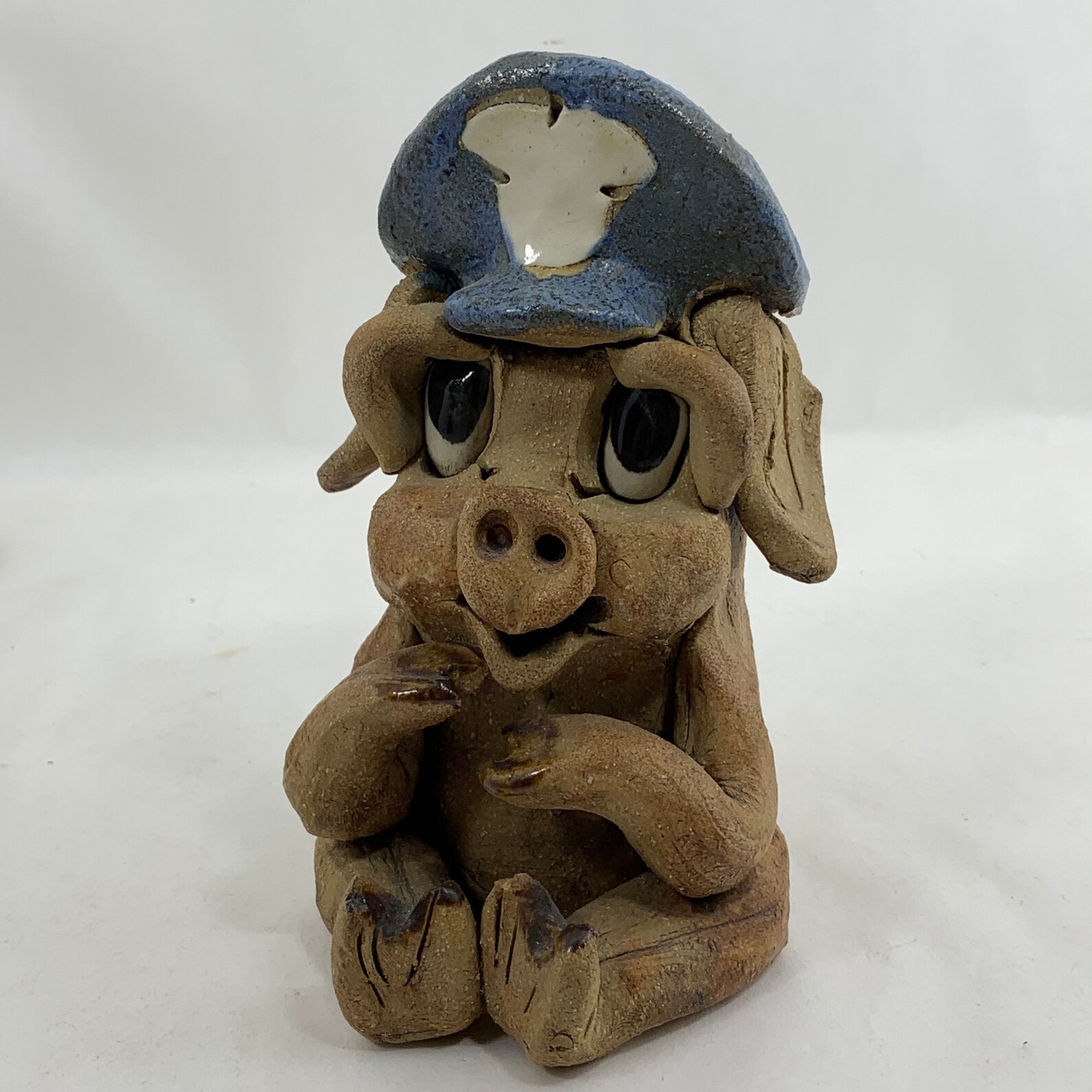 Vintage Hindt Carved Clay Sculpture Police Officer Pottery Etsy