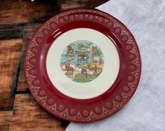 Vintage Missouri State Plate, STATE SOUVENIR PLATE