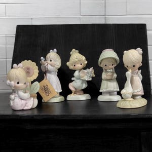 Precious Moments Figurines, His Love Will Shine, Lord Help Me Stick To My Job, Make A Joyful Noise, A Growing Love, Sharing A Gift of Love