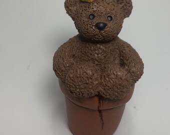 All Gods Children, Huny by Miss Marthas Originals, Teddy Bear Vintage Figurine - M. Holcombe Figurines