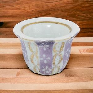 Votive Candle Holder, Lavender & Gold Candle Holder, Best Porcelain by Victor Porcelain Votive Cup Tealighr Candle Holder