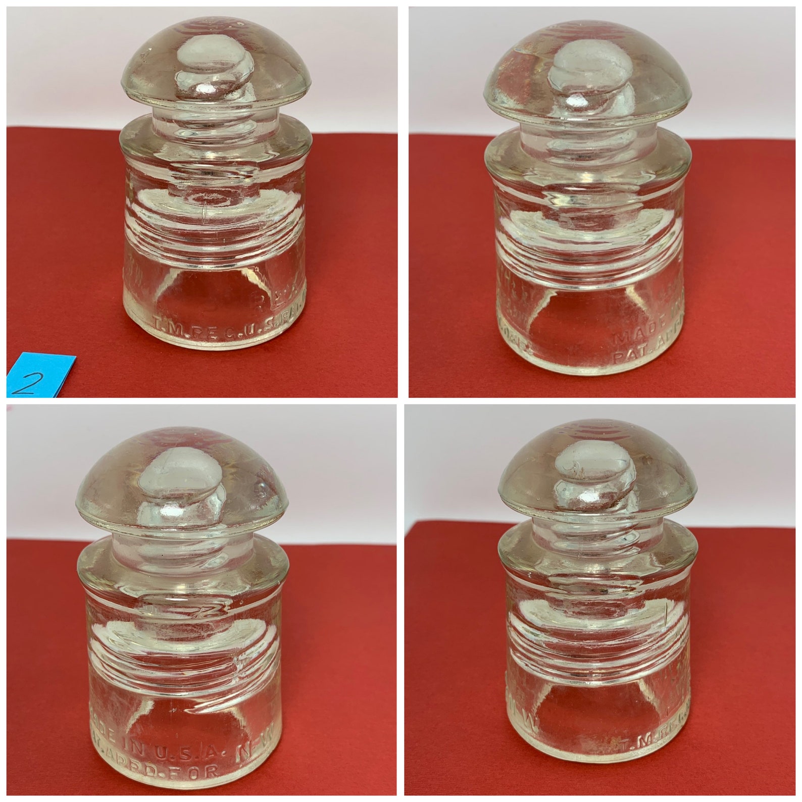 PYREX 4 Clear Glass Insulator Made in the USA Telephone Wire Etsy