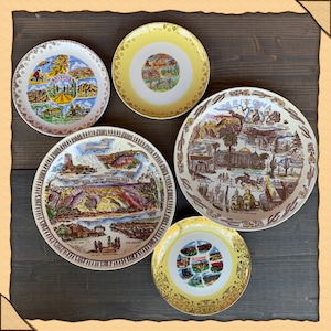 Vernon Kilns Arizona SOUVENIR STATE PLATE, Grand Canyon Souvenir State Plates, Vernon Kilns Plate,  Arizona State Plate