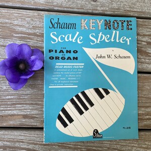 Schaum KEY NOTE Scale Speller für Klavier oder Orgel - Musik Workbook - vintage