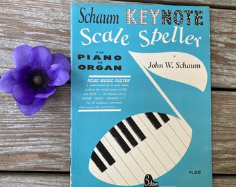 Schaum KEY NOTE Scale Speller voor piano of orgel - Muziekwerkboek - vintage