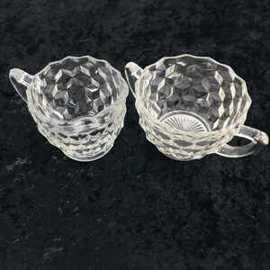 Fostoria Glass Sugar Bowl & Creamer Set