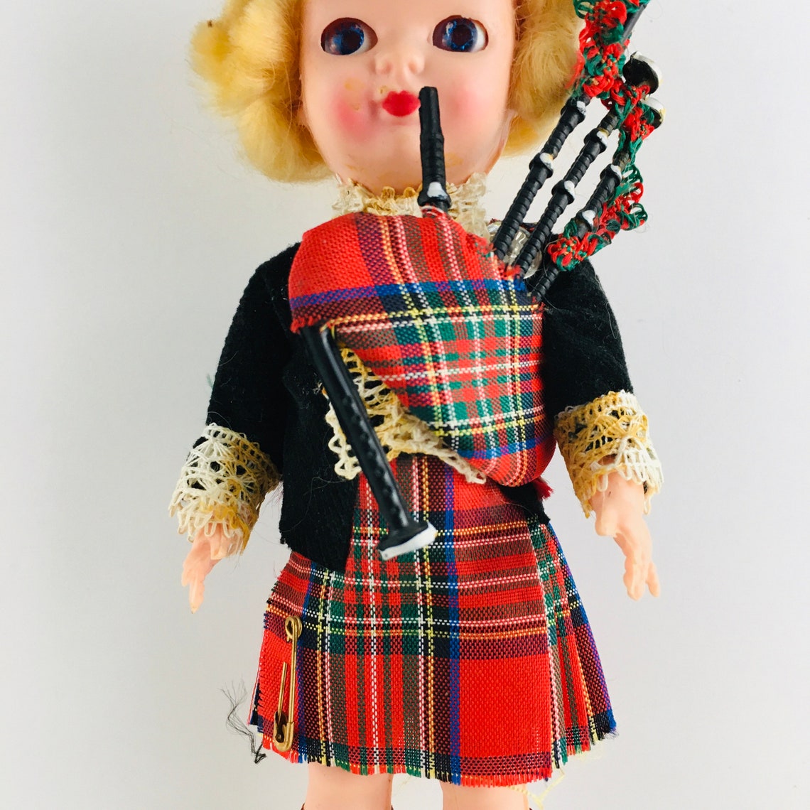 Scottish Souvenir Doll with Bagpipe Traditional Dressed Etsy