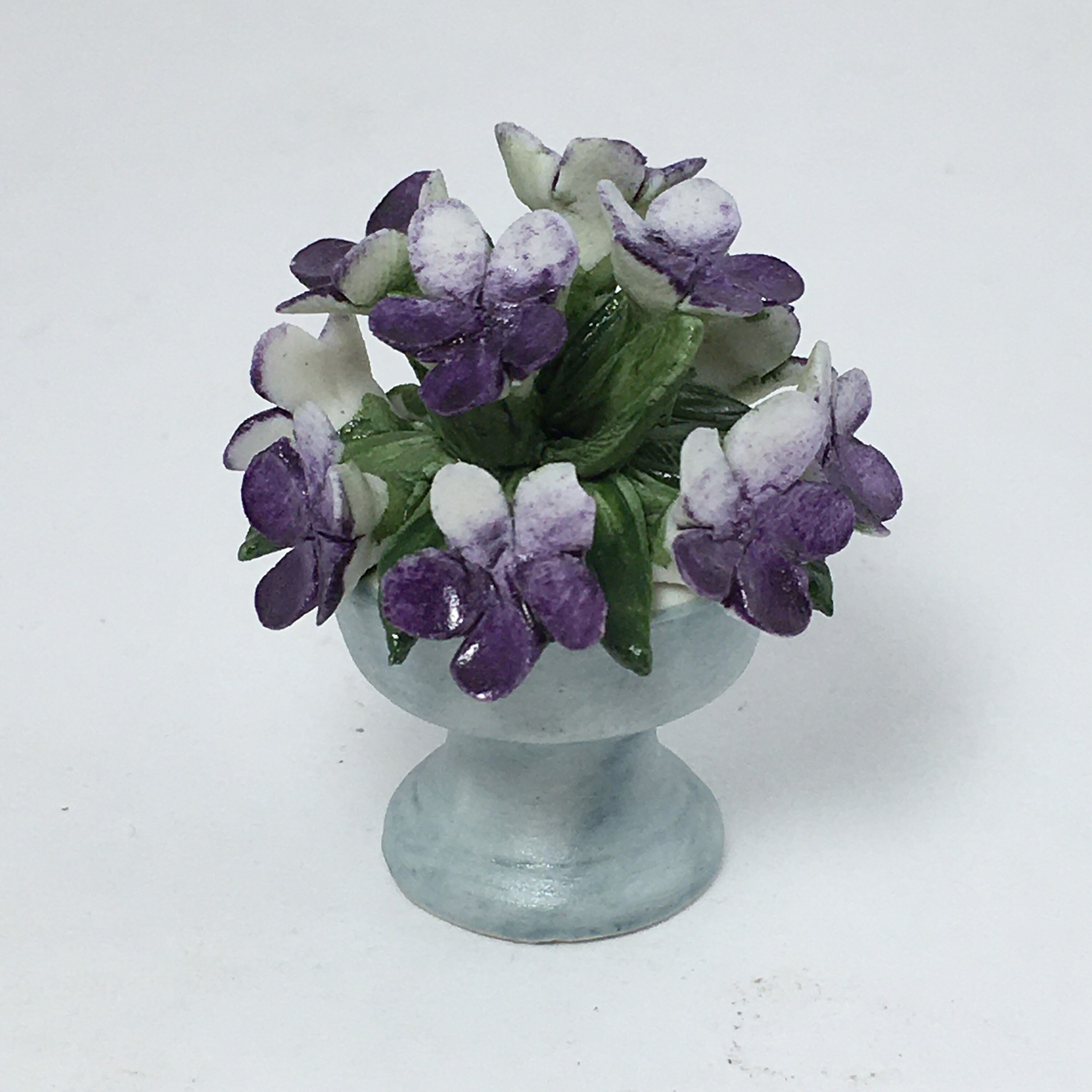 Miniature Violet Bouquet Franklin Mint Flowers Of The Year Etsy