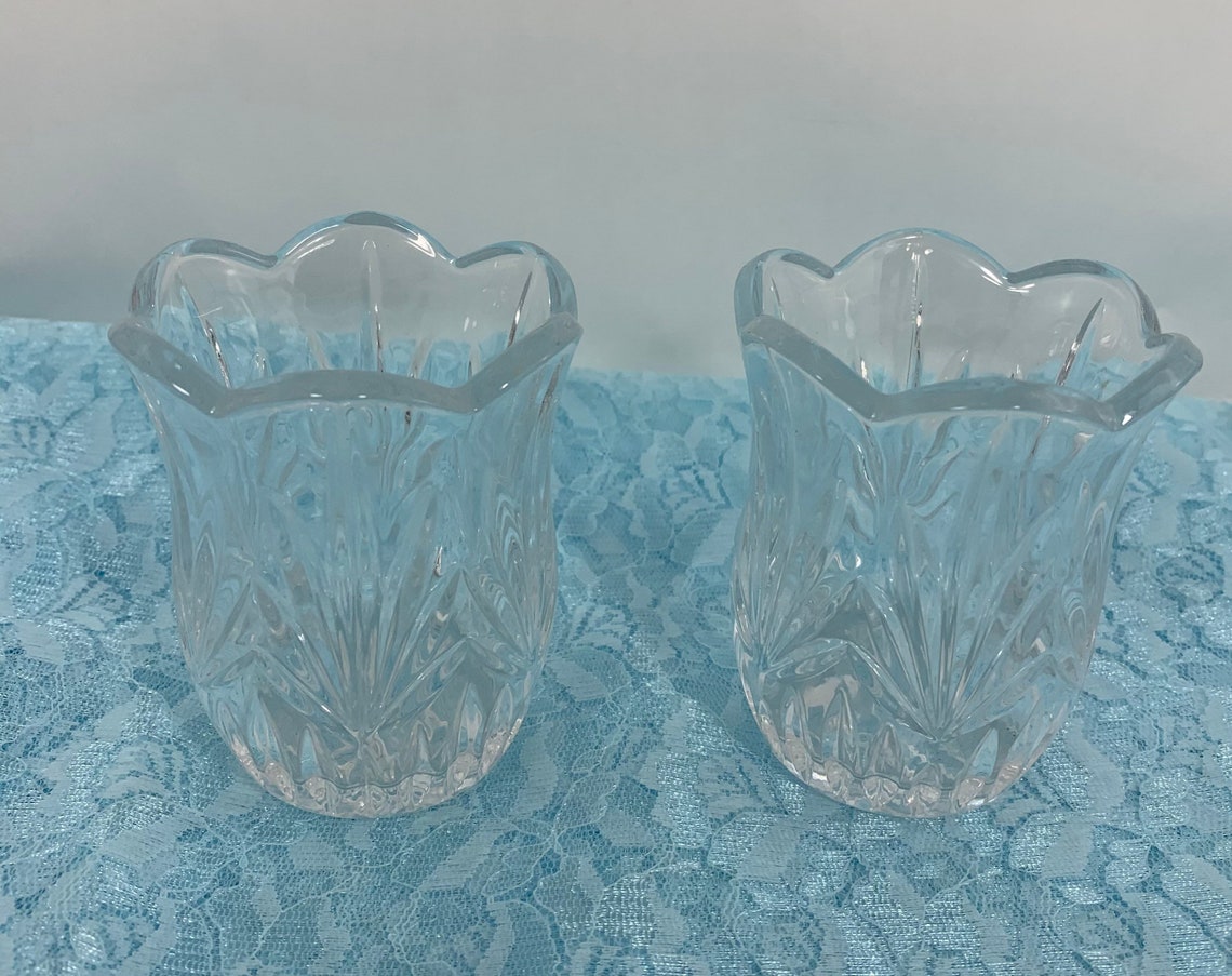 Princess House Lead Crystal Votive Tea Light Candle Holders Etsy