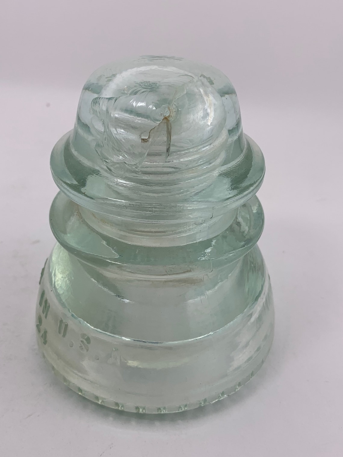 Hemingray 42 Made in the USA Clear Glass Insulator Etsy