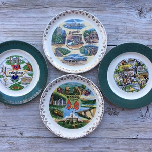 Tennessee  Souvenir Plate, Vintage Collectible Tennessee Volunteer State Souvenir Plate, Memphis Home of the Cotton Carnival Plate