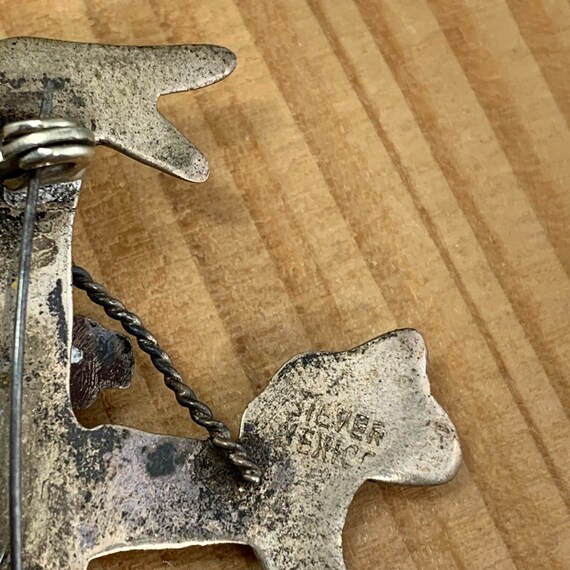 ヴィンテージ シルバー メキシコ ジュエリー ピン - ターコイズ アイ