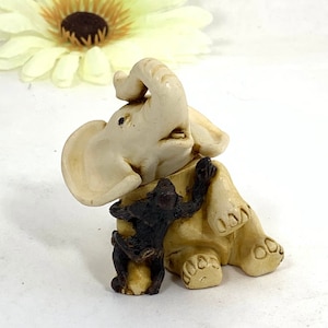Vintage Olifant en Aap Trinket Box door Verrassing It&#39;s A Box, S.I.A.B Harmony Kingdom